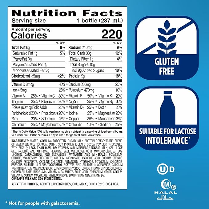 Ensure Original Milk Chocolate Nutrition Shake 4/6PK
