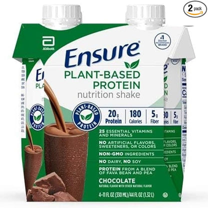 Ensure Plant Protein Nutrition Shakes Chocolate 11 Fl Oz Each (Pack of 3)