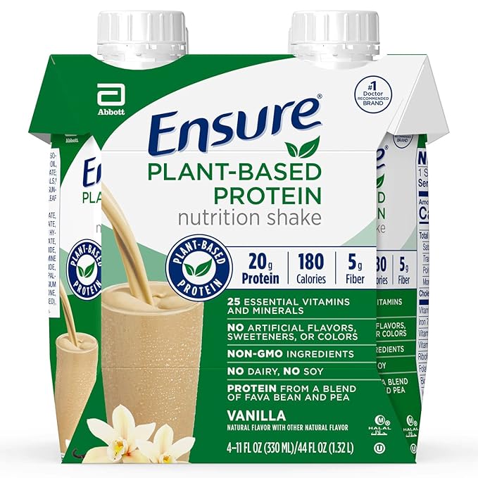Ensure Plant Protein Nutrition Shakes Chocolate 11 Fl Oz Each (Pack of 3)
