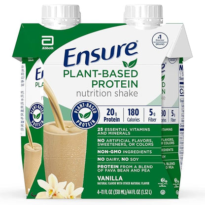 Ensure Plant Protein Nutrition Shakes Chocolate 11 Fl Oz Each (Pack of 3)