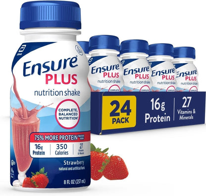 Ensure plus Nutrition Strawberry Shake with 16 Grams of Protein