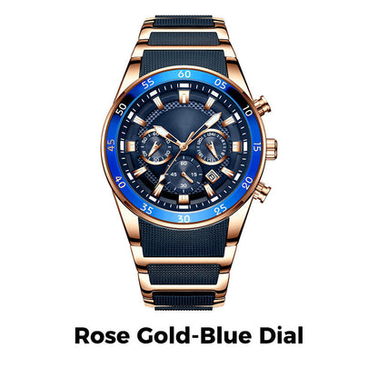 Men's Waterproof Multifunctional Quartz Watch – Stylish & Durable