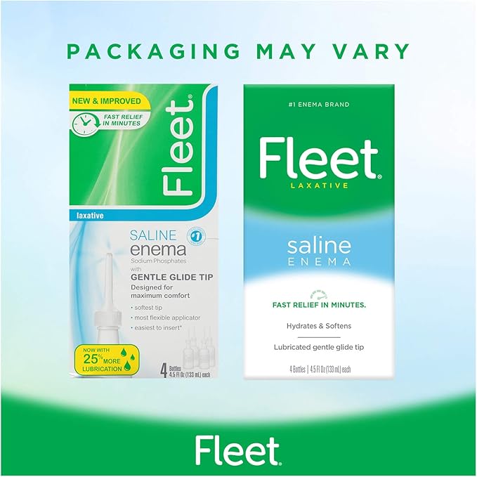 Fleet Laxative Saline Enema for Adult Constipation