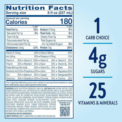 Glucerna Rich Chocolate Nutritional Shake 8-fl-oz Bottle 24 Count