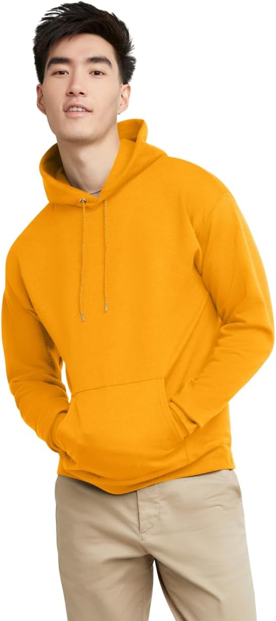 Hanes Men's EcoSmart Hoodie, Midweight Fleece, Pullover Hooded Sweatshirt
