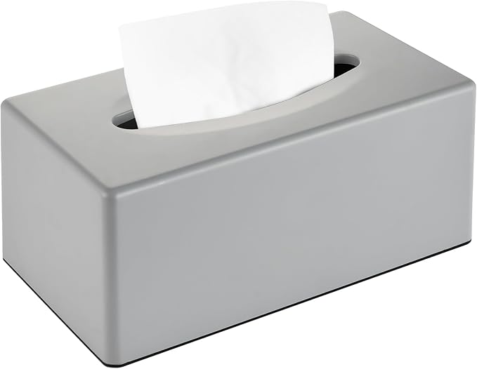 Tissue Box Cover, Rectangular Facial Tissue Holder with Bottom