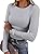 ANRABESS Women Long Sleeve Shirts Rib Knit Slim Fit Tops Basic Tee 2025