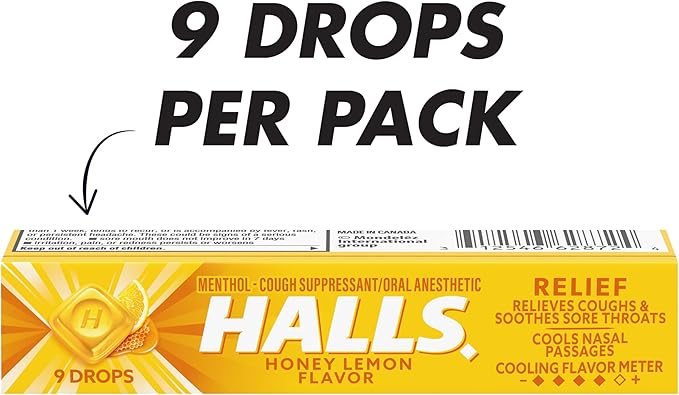HALLS Relief Honey Lemon Cough Drops