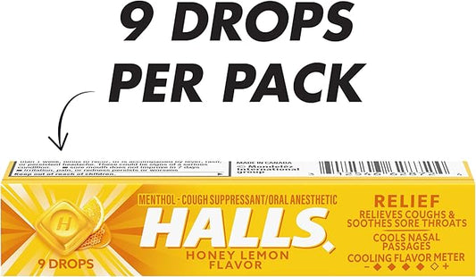 HALLS Relief Honey Lemon Cough Drops