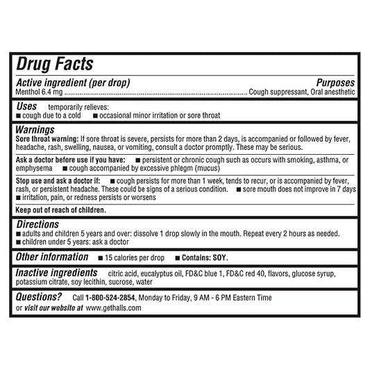 HALLS Relief Menthol Lyptus Cough Drops