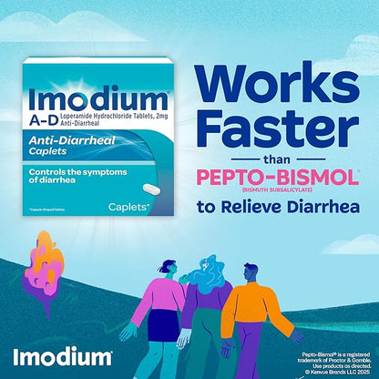 Imodium A-D Diarrhea Relief Caplets with Loperamide