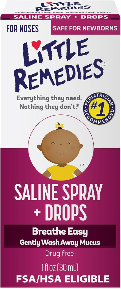 Little Remedies Noses Saline Spray Drops, 1 Fl Oz