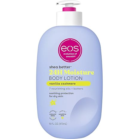eos Shea Better Body Lotion Pomegranate Raspberry, 24-Hour Moisture Skin Care,