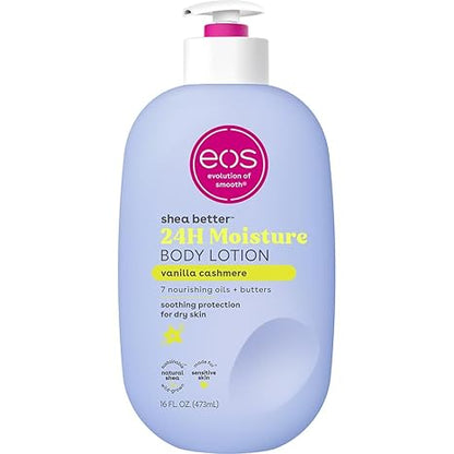 eos Shea Better Body Lotion Pomegranate Raspberry, 24-Hour Moisture Skin Care,