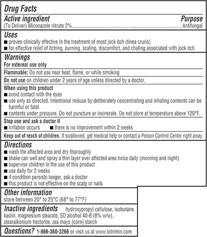 LOTRIMIN AF Jock Itch Powder Spray 4.6oz.