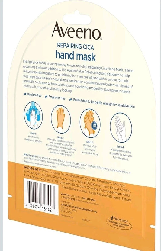 AVEENO REPAIRING CICA HAND MASK