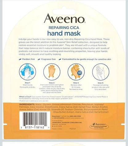 AVEENO REPAIRING CICA HAND MASK