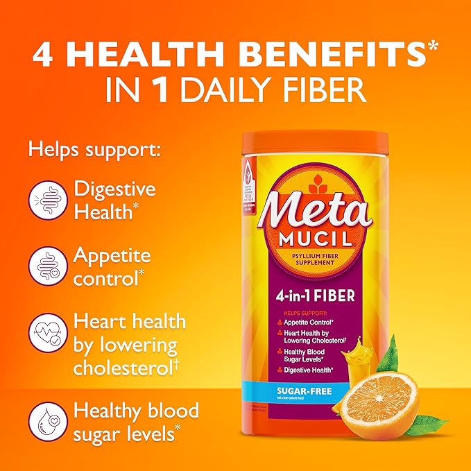 Metamucil 4-in-1 Psyllium Husk Fiber Supplement