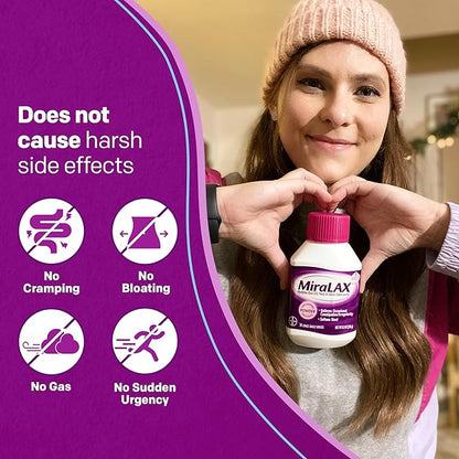 MiraLAX Laxative Powder, Gentle Constipation Relief for Adults