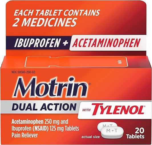 Motrin Dual Action with Tylenol, Fast-Acting Dual Action Pain Reliever