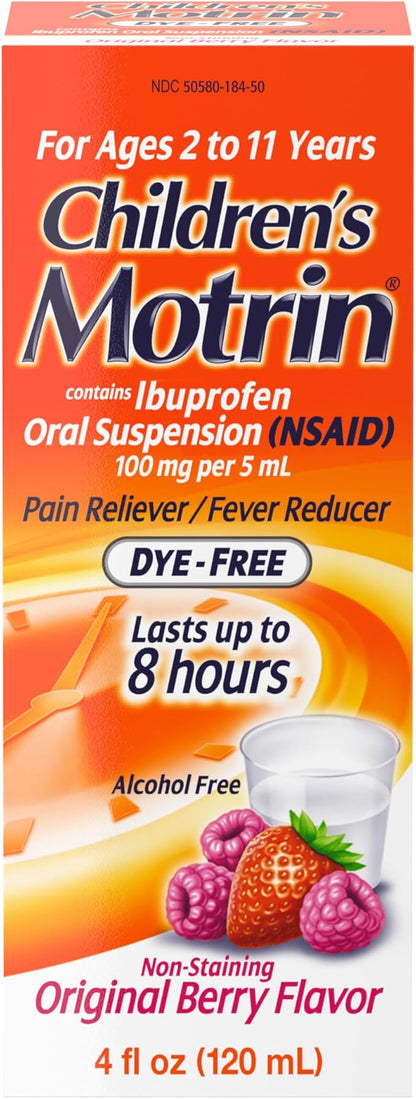 Motrin Children's Oral Suspension 100mg Ibuprofen Medicine