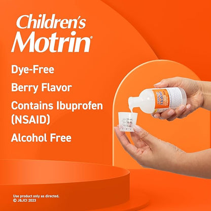 Motrin Children's Oral Suspension 100mg Ibuprofen Medicine