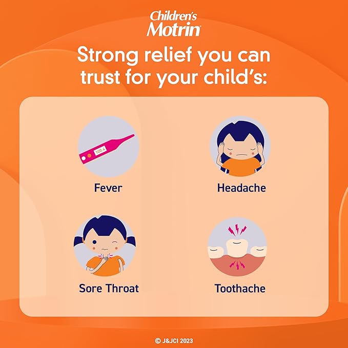 Motrin Children's Oral Suspension 100mg Ibuprofen Medicine