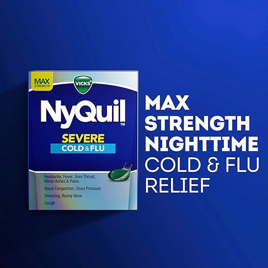 Vicks Ny Quil Severe Cold, Flu, & Congestion Medicine