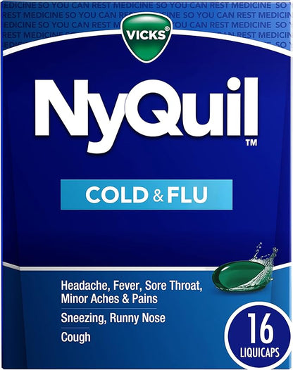 Vicks Nyquil Cold and Flu Nighttime Relief Liquid Capsules