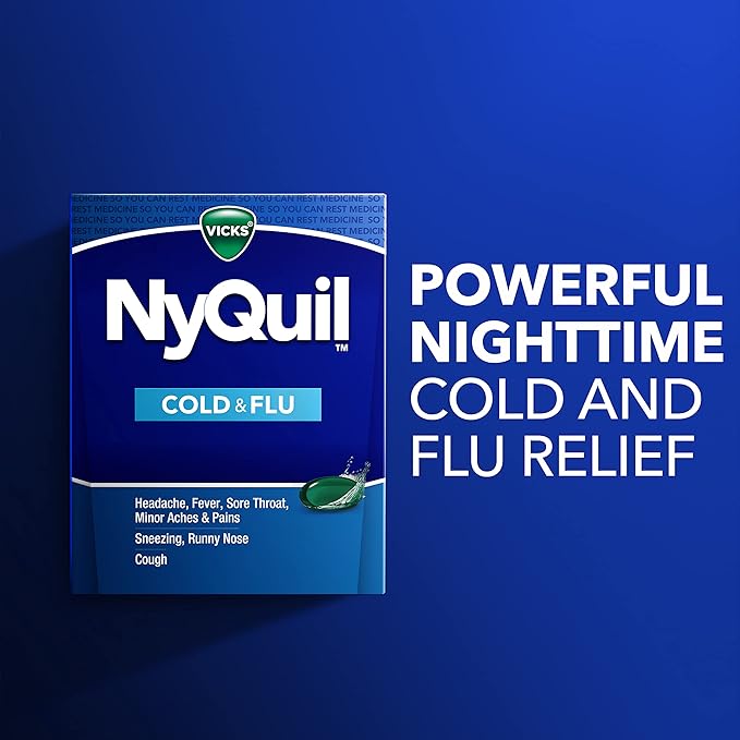 Vicks Nyquil Cold and Flu Nighttime Relief Liquid Capsules