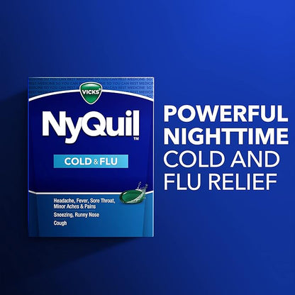 Vicks Nyquil Cold and Flu Nighttime Relief Liquid Capsules