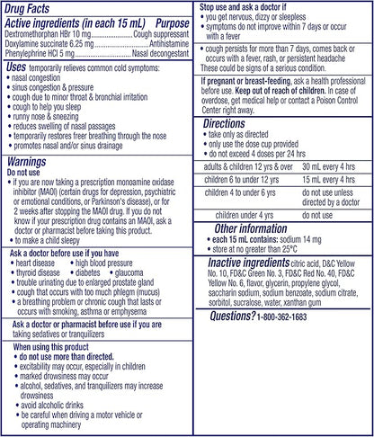 Vicks Kids NyQuil Honey Cold & Cough + Congestion Relief
