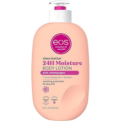 eos Shea Better Body Lotion Pomegranate Raspberry, 24-Hour Moisture Skin Care,