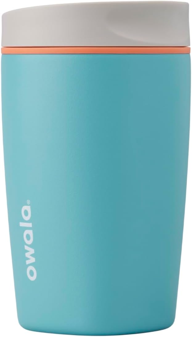 Owala SmoothSip Slider Stainless Steel Insulated Travel Mug with handle