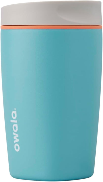 Owala SmoothSip Slider Stainless Steel Insulated Travel Mug with handle