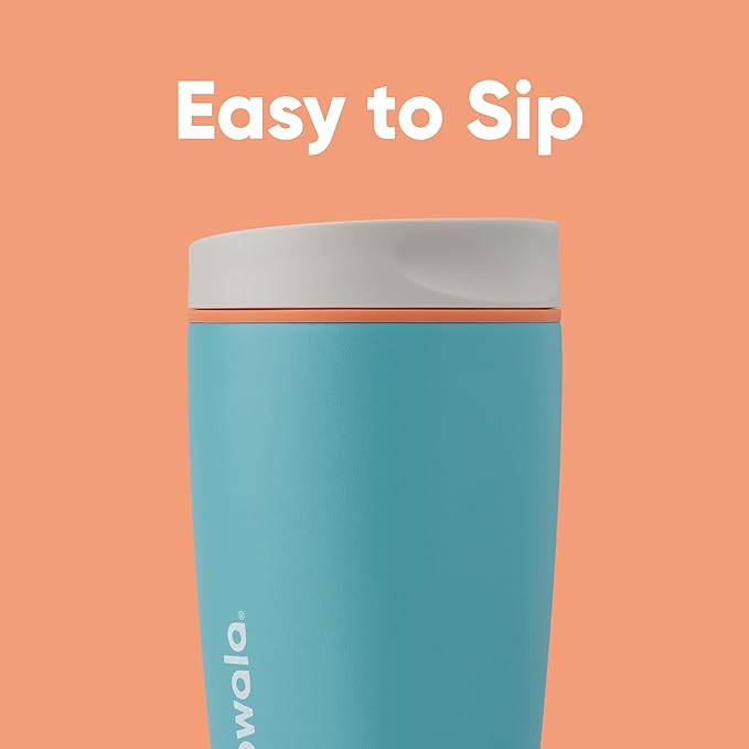 Owala SmoothSip Slider Stainless Steel Insulated Travel Mug with handle