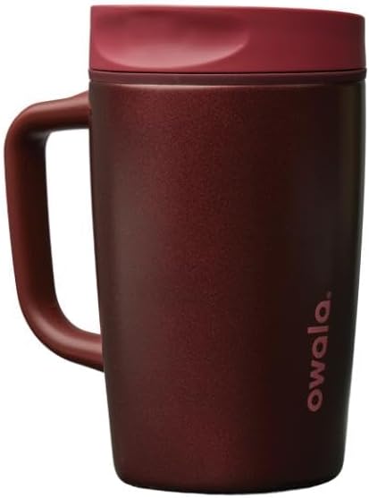 Owala SmoothSip Slider Stainless Steel Insulated Travel Mug with handle