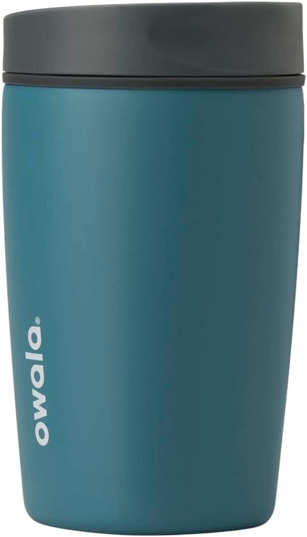 Owala SmoothSip Slider Stainless Steel Insulated Travel Mug with handle
