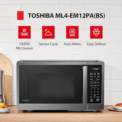 TOSHIBA ML4-EM12PA(BS) Countertop Microwave Oven with Stylish Design As Kitchen Essentials