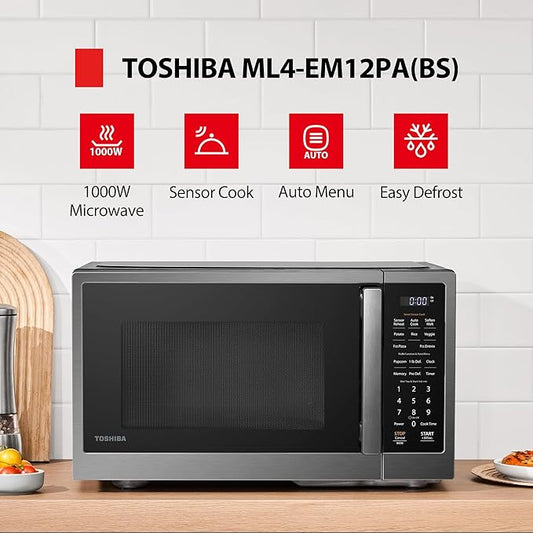 TOSHIBA ML4-EM12PA(BS) Countertop Microwave Oven with Stylish Design As Kitchen Essentials