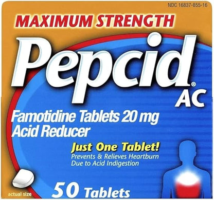 Pepcid AC Acid Reducer Maximum Strength Tablets