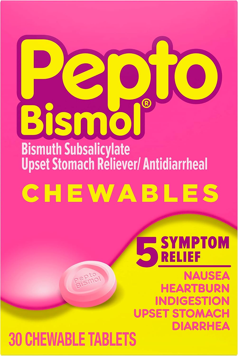 Pepto Bismol Chewable Tablets, Upset Stomach Relief