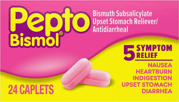 Pepto Bismol Caplets, Upset Stomach Relief, Nausea Relief