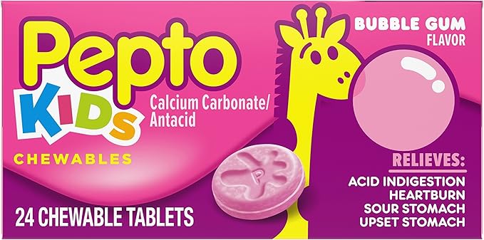 Pepto Kids Bubblegum Antacid Tablets Chewable