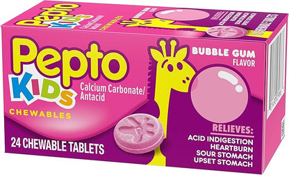 Pepto Kids Bubblegum Antacid Tablets Chewable