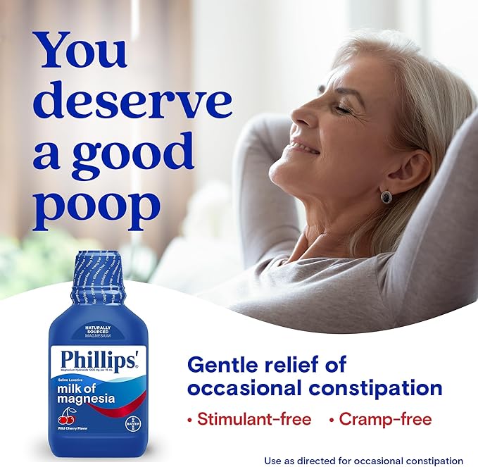 Phillips’ Milk of Magnesia Liquid Laxative, Wild Cherry Flavor