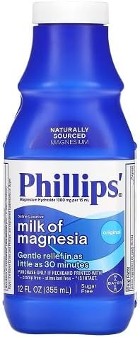 Phillips' Milk of Magnesia Liquid Laxative, 12 oz