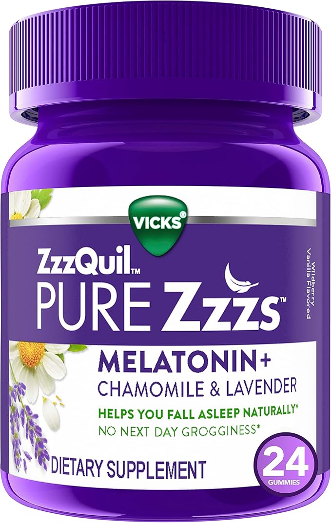 ZzzQuil PURE Zzzs Melatonin Gummies, Sleep Aid
