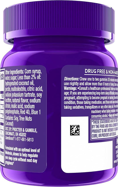 ZzzQuil PURE Zzzs Melatonin Gummies, Sleep Aid