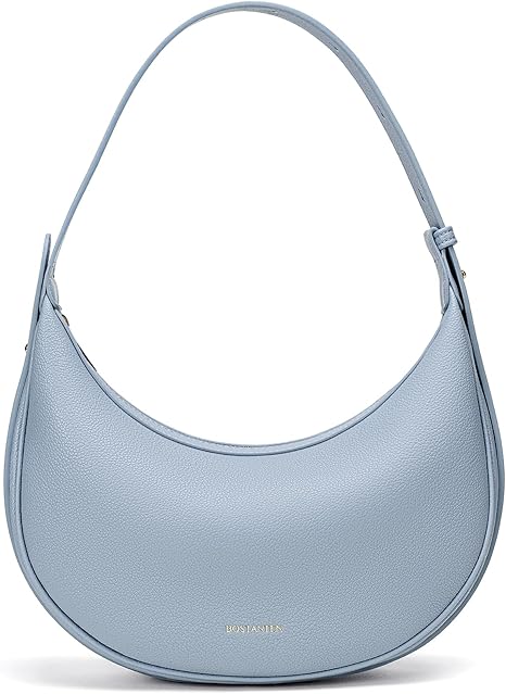 BOSTANTEN Crescent Shoulder Bag Vegan Leather Purses for Women Trendy Crossbody Clutch Hobo Handbag Adjustable Strap